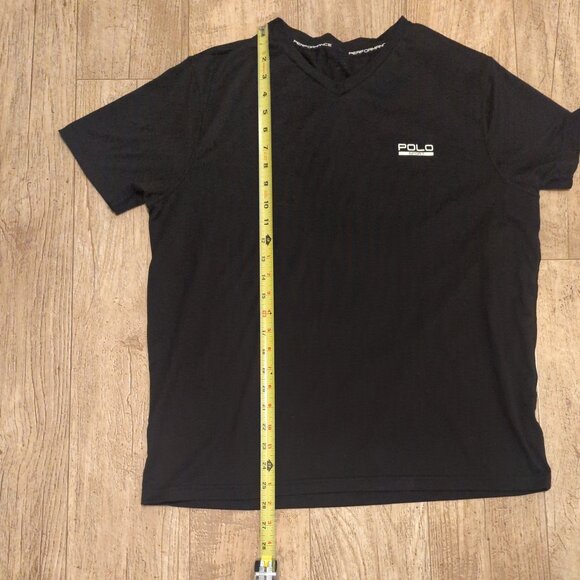 Polo Sport PSXV Mens Large Black Performance V-Neck T-Shirt Cyclocross Gym Run - Picture 6 of 6